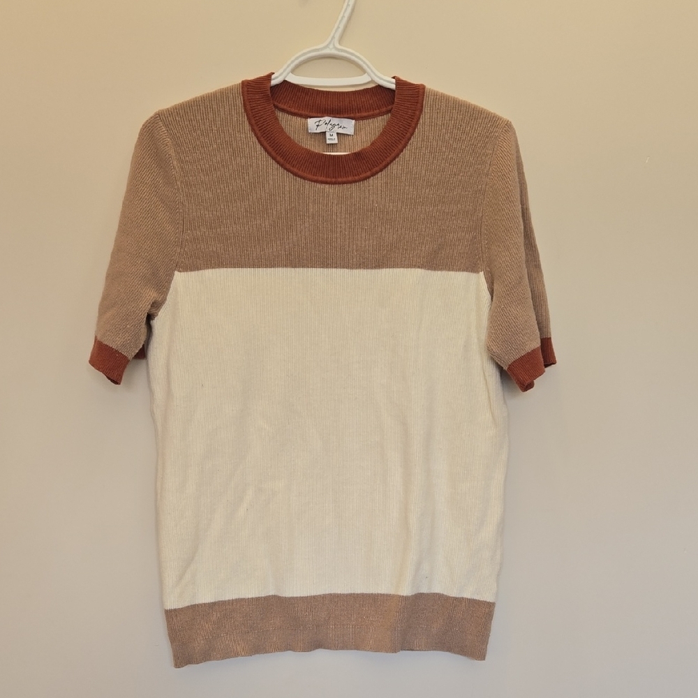 Colourblock Knit T Shirt